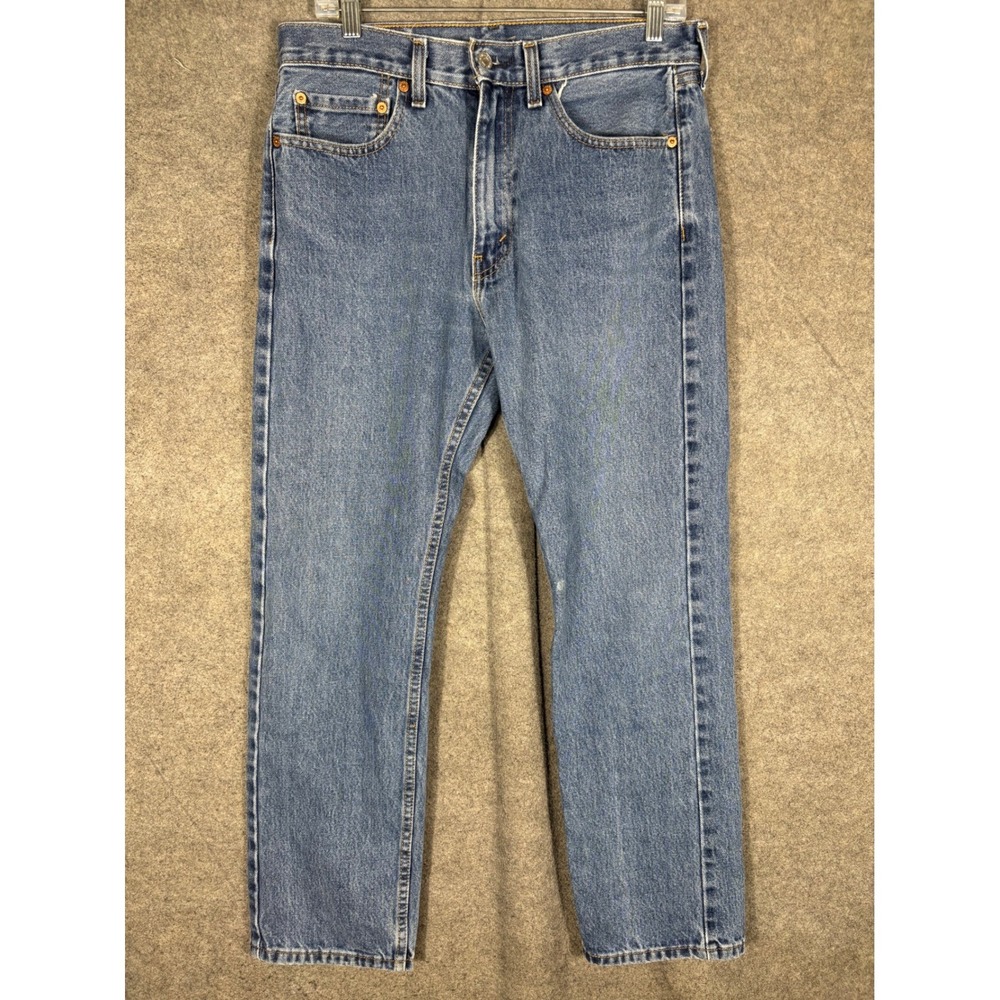 Levis 505 Regular Fit Straight Leg Mens Jeans Blue Denim 32x30 00505-4886